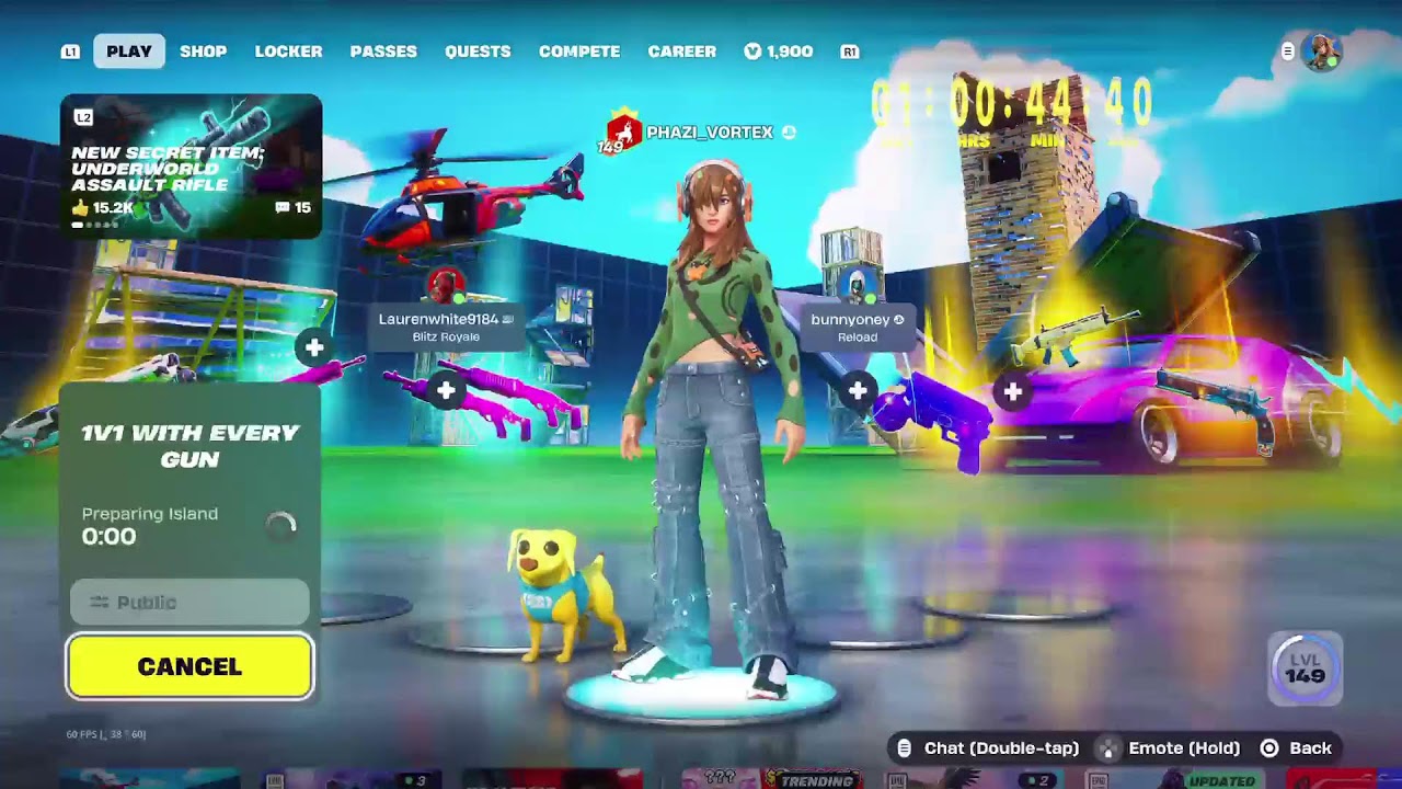 ME playing FORTNITE