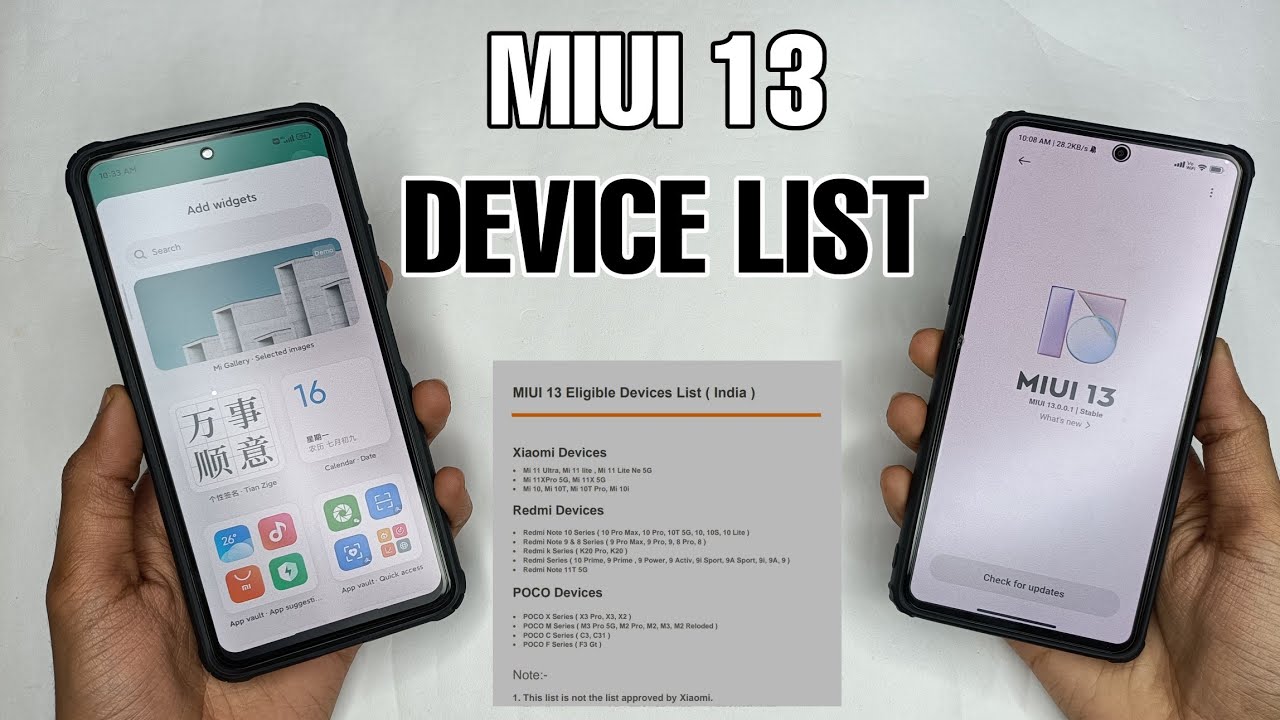 😯 MIUI 13 Update Device List Here | MIUI 13.0.0.1 Update