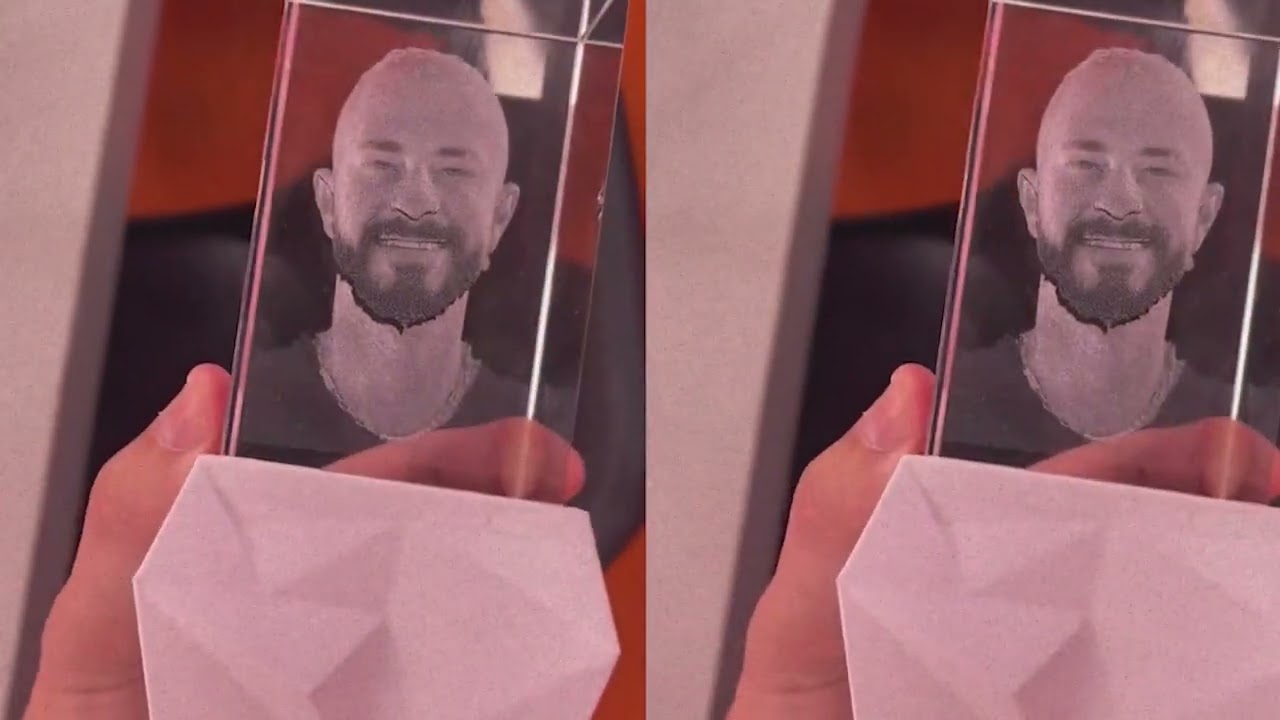 Grave sua foto 3D no cubo de cristal, como os do BBB23