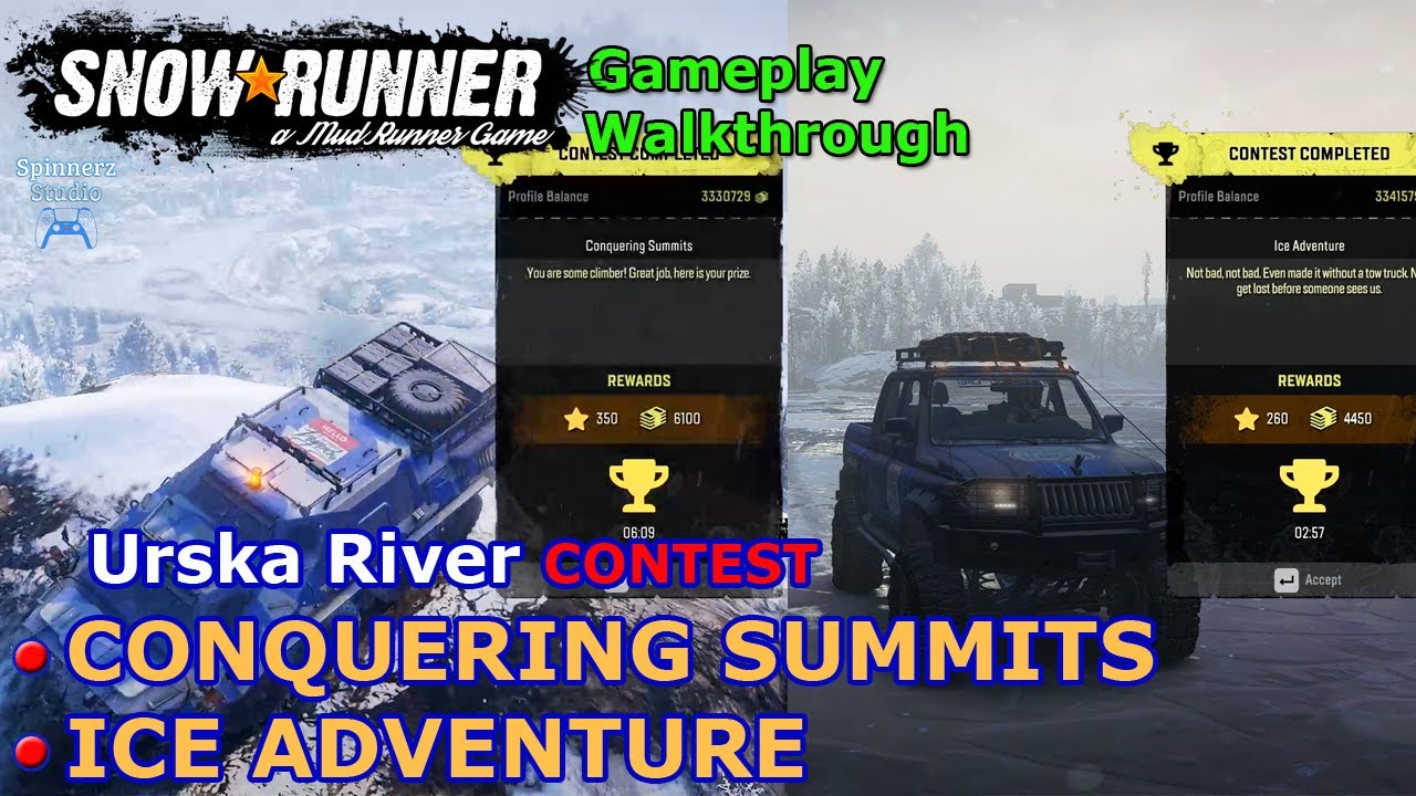 SnowRunner Contest - Conquering Summits | Ice Adventure | Ursk River Contest - Amur Russia - Phase 4