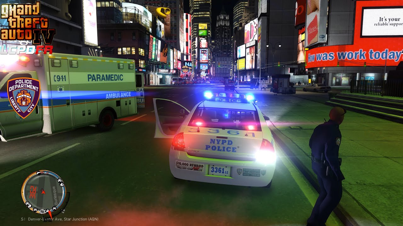 GTA IV - LCPDFR 1.1🚔 - LCPD/NYPD - Large Disturbance/Wanted Suspects On The Run - 4K