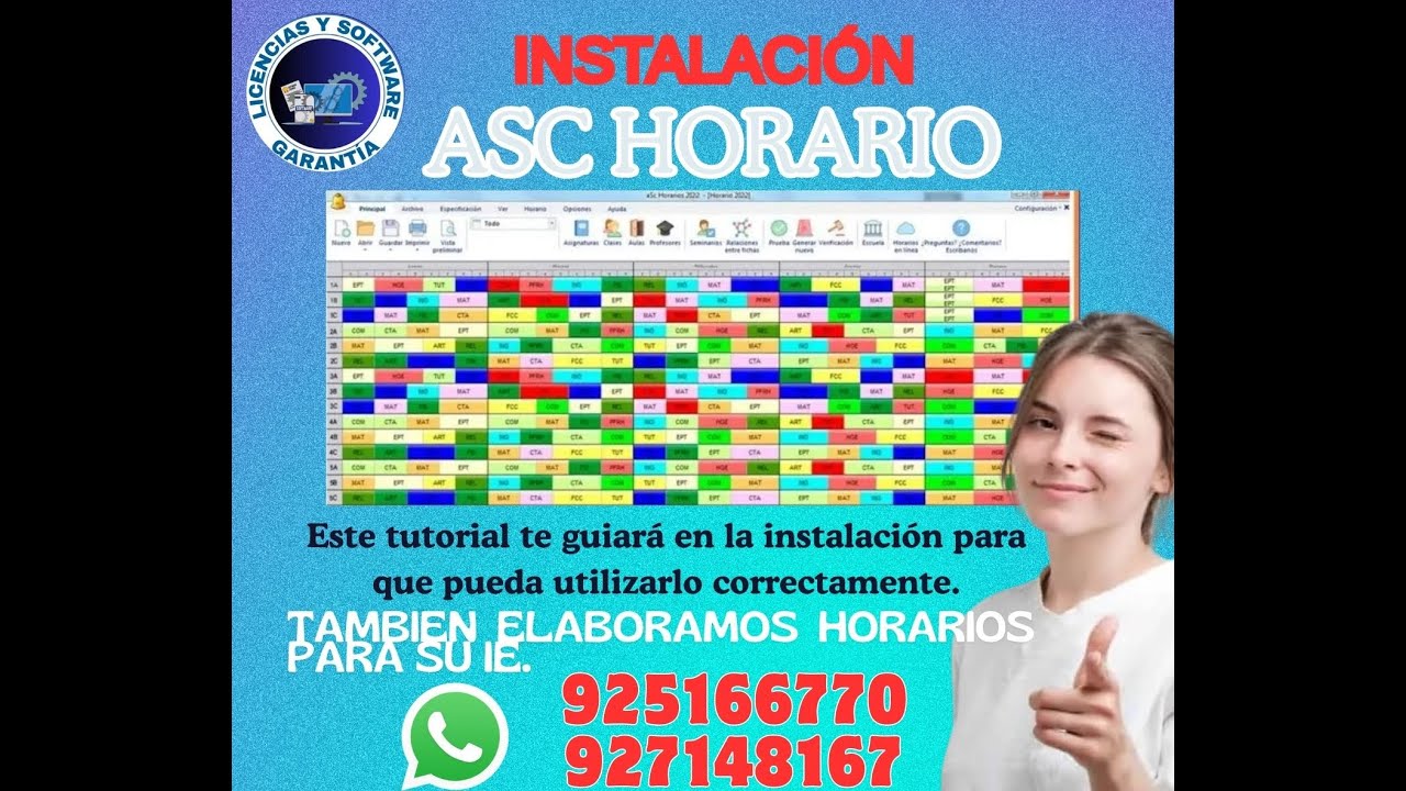 INSTALACIÓN DE ASC HORARIO