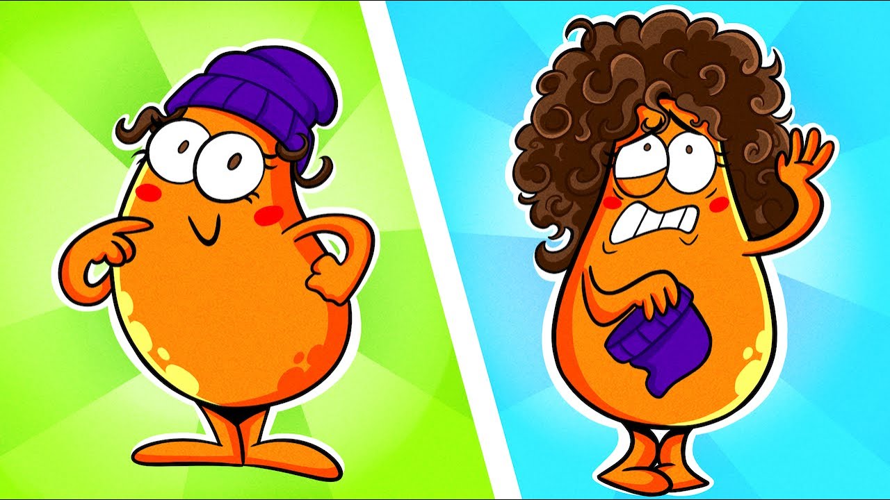 Cabelo cacheado é a nova tendência 💫 | Pear Couple Fun Cartoon