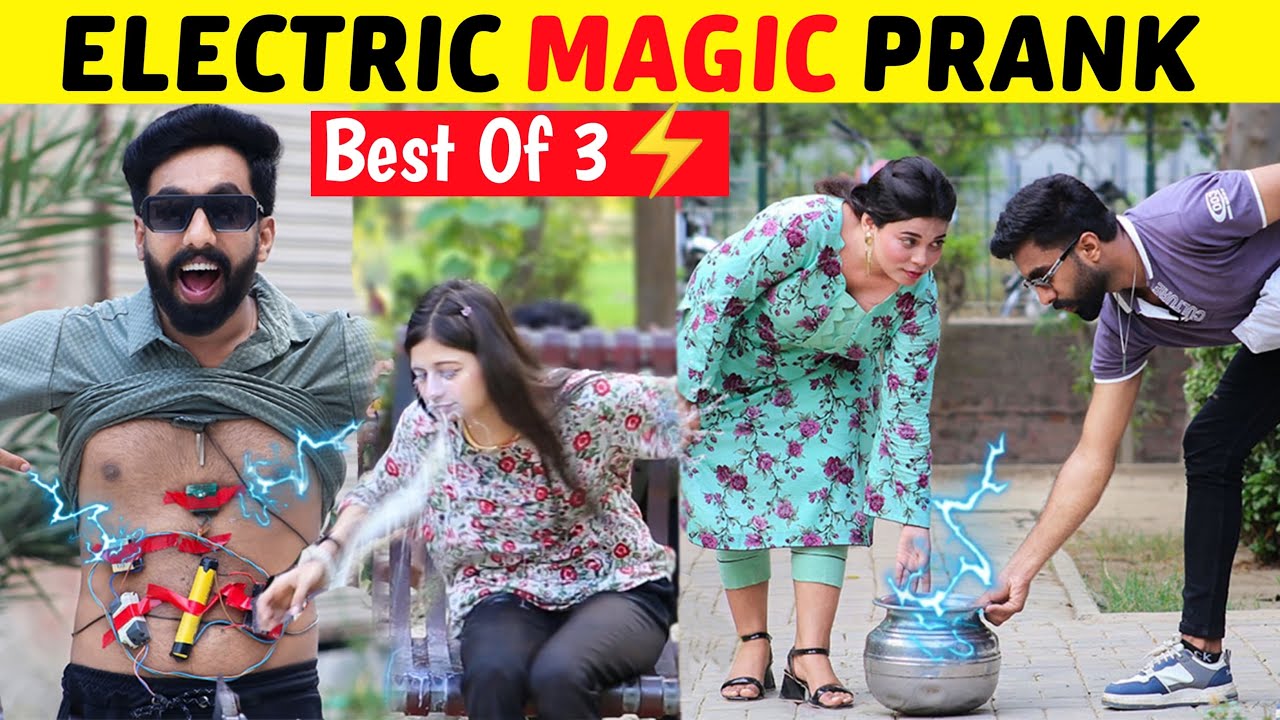 Top 3 Funniest Electric⚡️Magic Prank on Cute Girls😱 || by Iqbal Malik on @decentboysprank