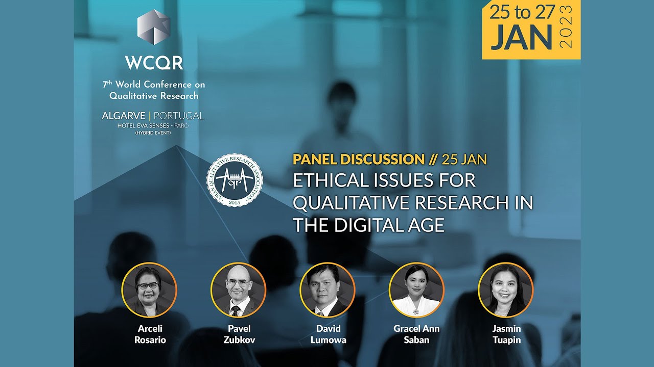 WCQR2023 Panel Discussion: 'Ethical Issues for Qualitative Research in the Digital Age'