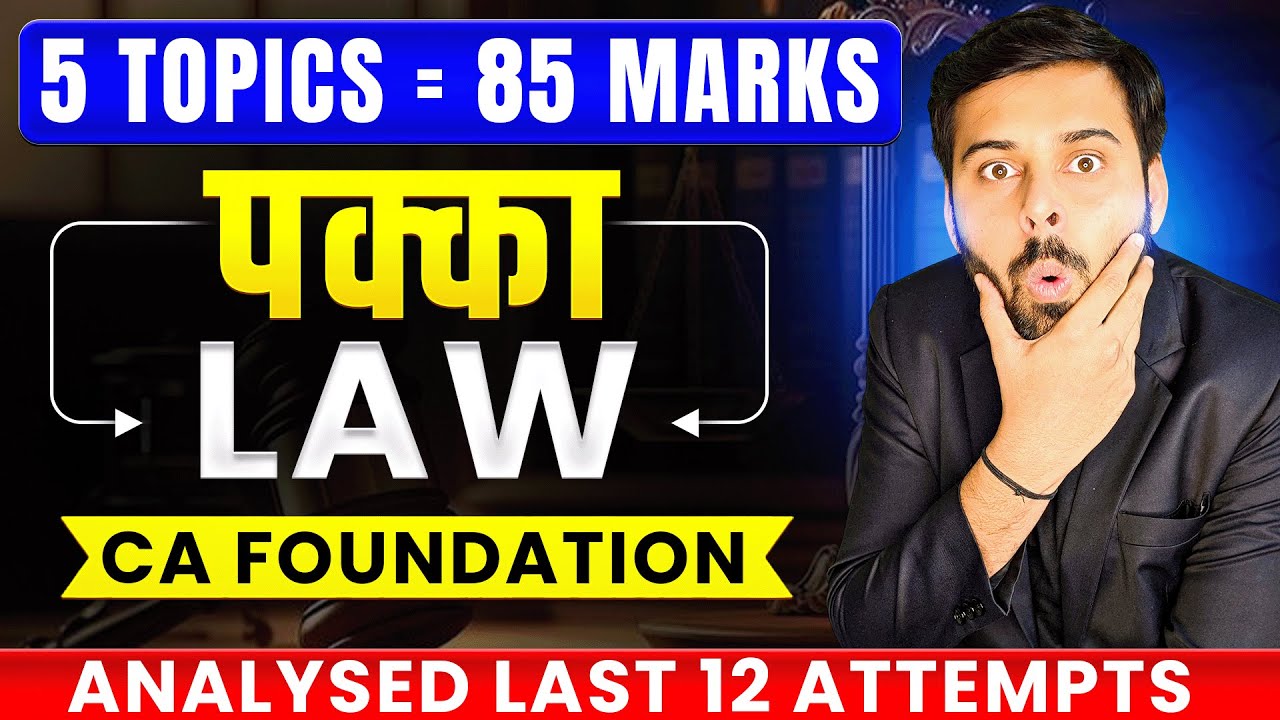 Most Important Topics for CA Foundation Law Sept 25 || ABC Analysis OUT !!