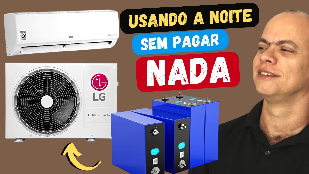 ⏰Quantas horas um AR CONDICIONADO fica ligado com bateria LiFePO4 de 100ah 24v | Energia solar