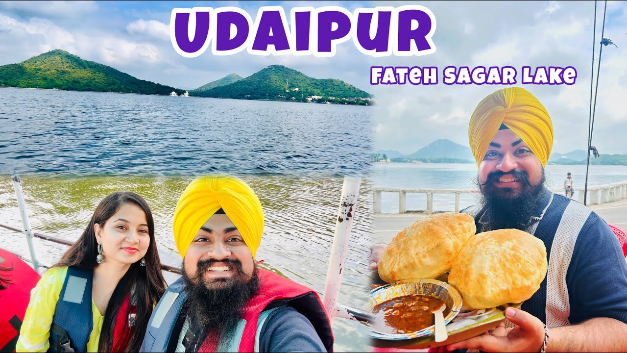 Udaipur Fateh Sagar Lake | Boating | Street Food Tour | Cold Coffee, Chole Bhature & More Ep- 8