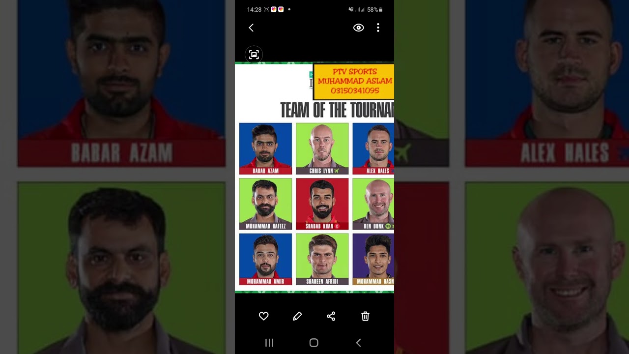 PSL TEAM OF THE TOURNAMENT 2020