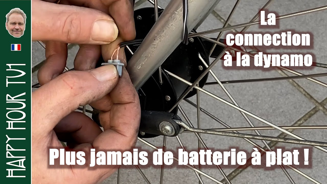 Installer l'éclairage d'un vélo avec dynamo dans le moyeu 1/2: éclairage avant et câblage