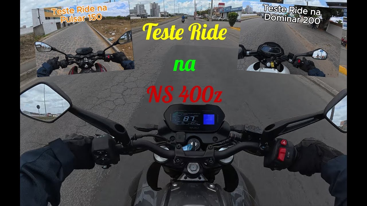 Teste Ride triplo na BAJAJ Caruaru: Pulsar 150, Dominar 200 e NS 400z
