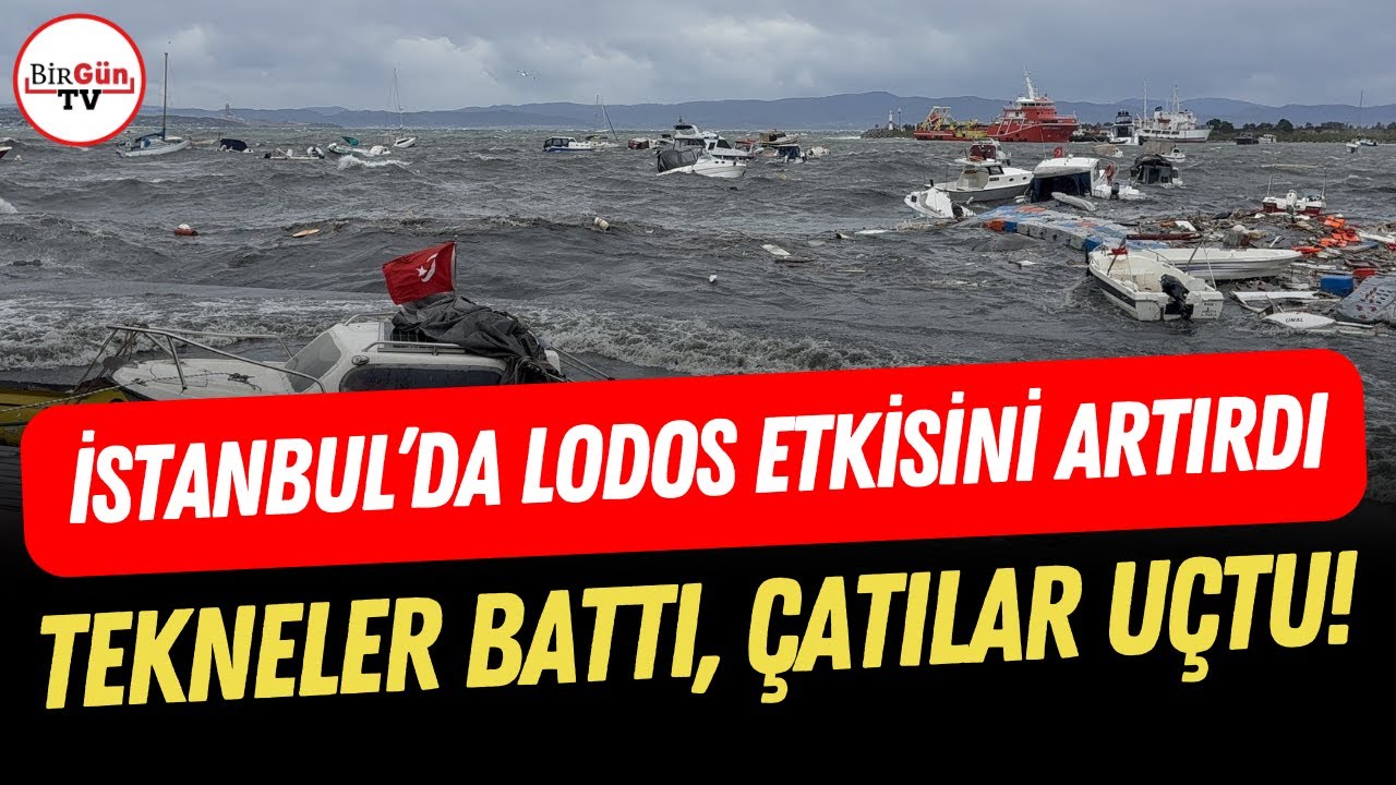 İstanbul’da fırtına: Tekneler battı, çatılar uçtu! İşte o anlar…