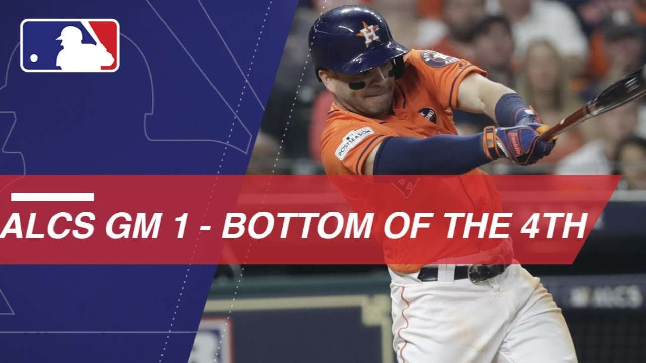 Astros plate a pair in an eventful 4th inning of ALCS Game 1