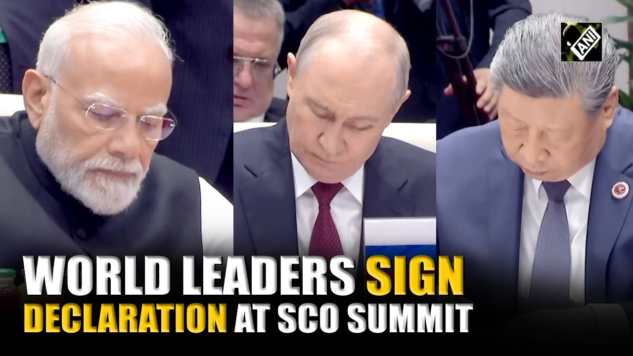 PM Modi, Xi, Putin & other world leaders sign declaration at 26th SCO Summit in Bishkek, Kyrgyzstan