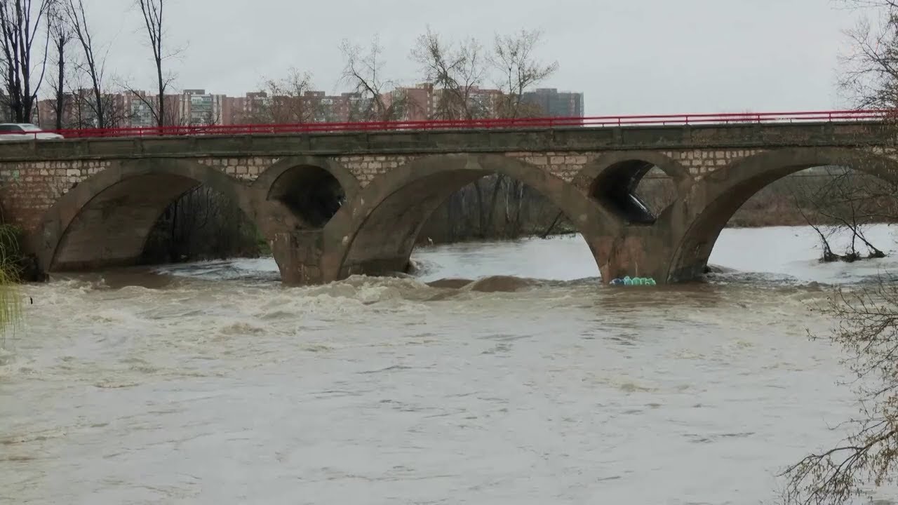 Rivers swell as heavy rain sweeps across Spain