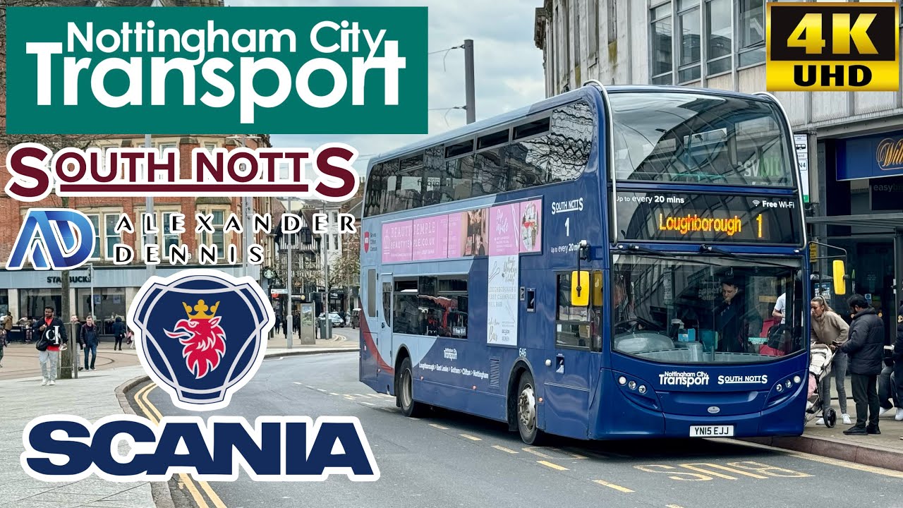 [NCT Bus: South Notts 1 Nottingham to Loughborough, Trent University Clifton] ADL E400 Scania N230UD