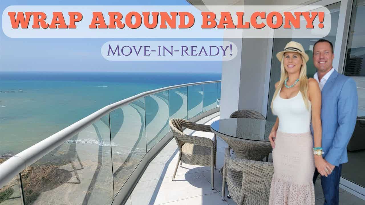 2 Bedroom condo with wrap around balcony and move-in-ready! Manta Ecuador! w/ Ecuador Shores Realty!
