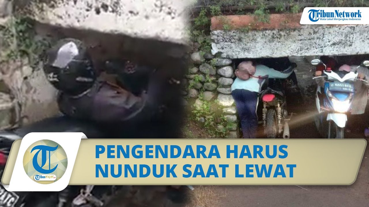 Viral Video Pengendara Motor Lewat Terowongan Rendah di Brebes, Pemotor Harus Nunduk hingga 'Kayang'