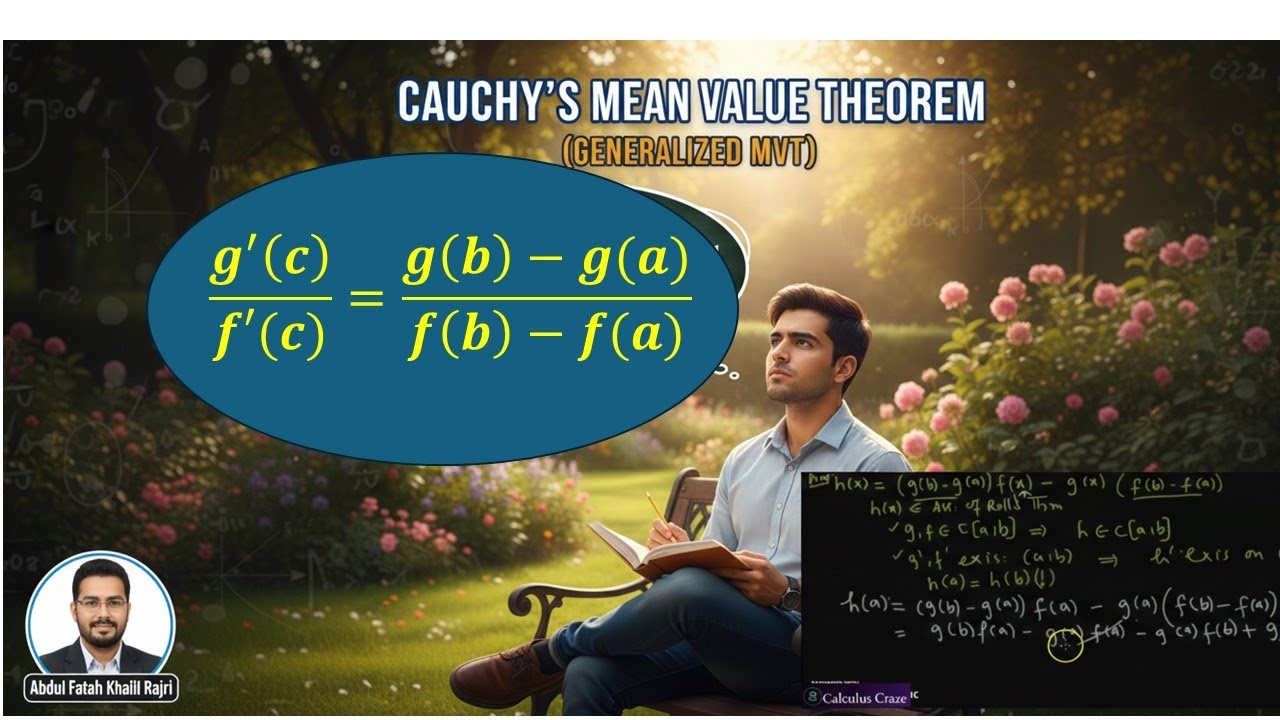 Cauchy's Mean Value Theorem | Statement, Proof & Explanation | Abdul Fatah Khalil Rajri