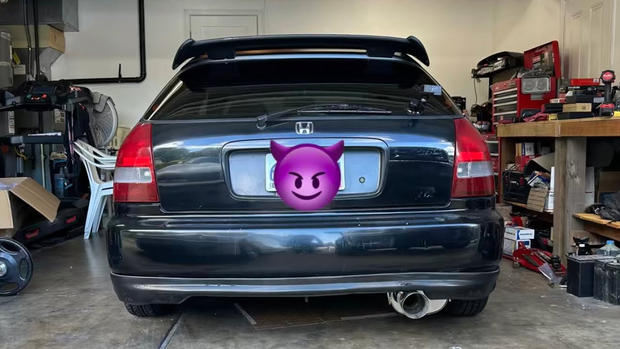 YONAKA EXHAUST INSTALL | EK CIVIC | *BEST BUDGET CIVIC EXHAUST* SOUND CLIPS!!