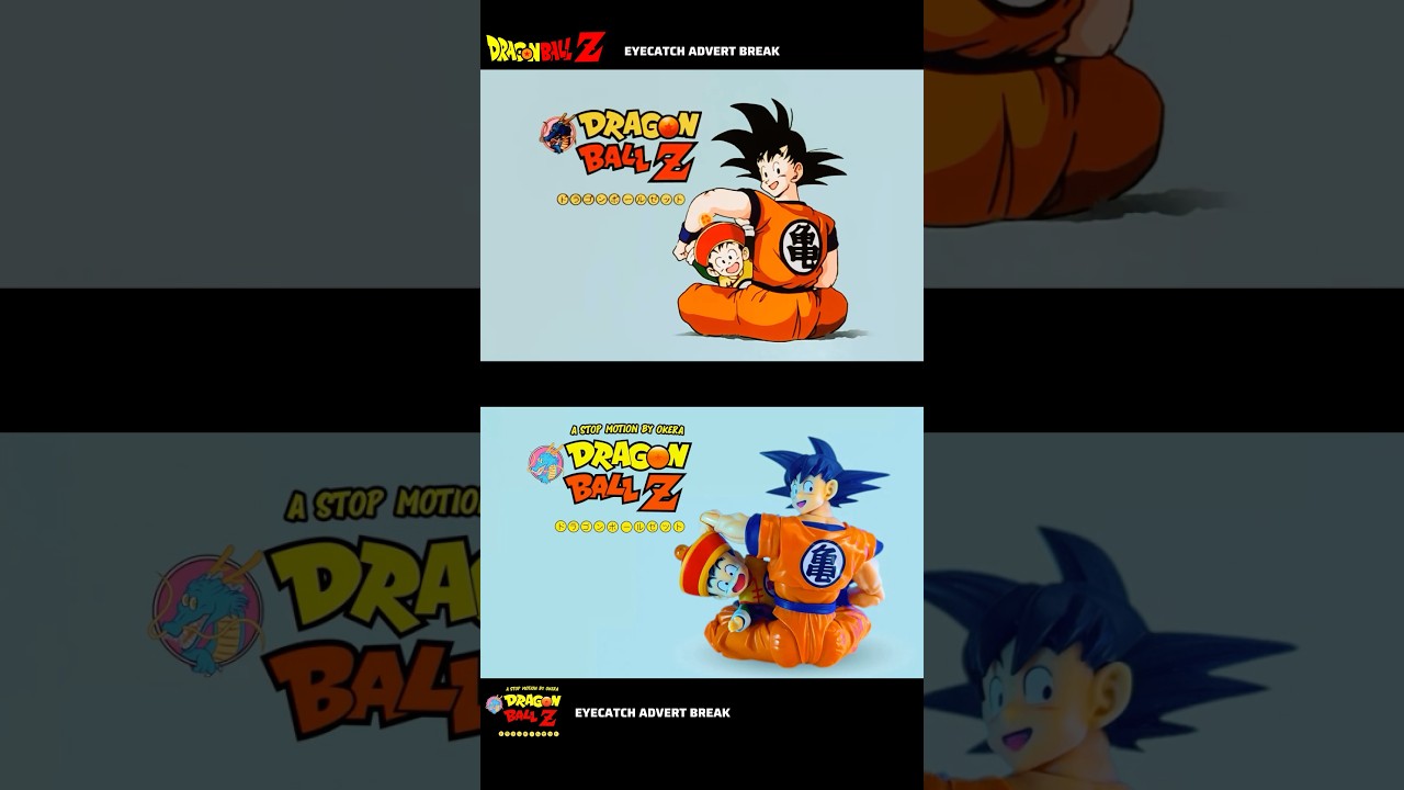 Dragon Ball Z eyecatch advert break stop motion recreation 