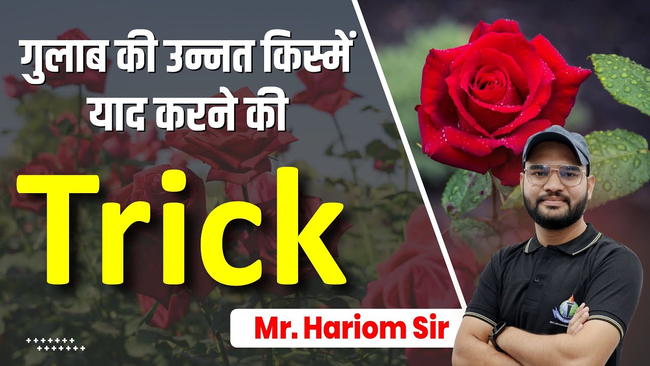 गुलाब (Rose) की उन्नत किस्में याद करने की Trick #Horticulture_Trick #rose_trick #Rose