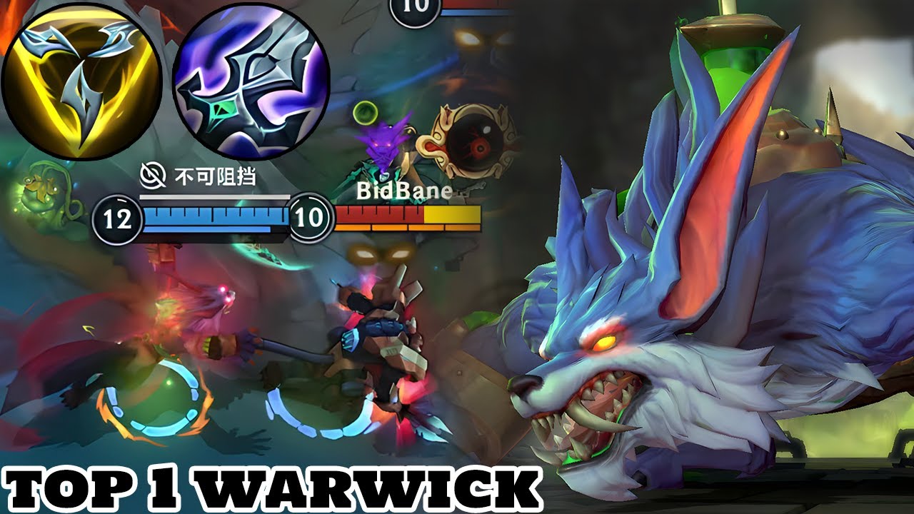 Wild Rift Warwick - Top 1 Warwick Gameplay Rank Grandmaster