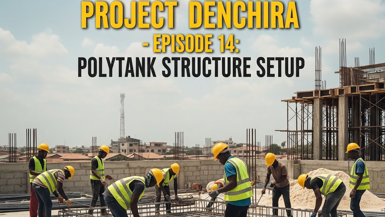 Building in Ghana | Polytank Structure Setup | Ep14- Project Denchira 