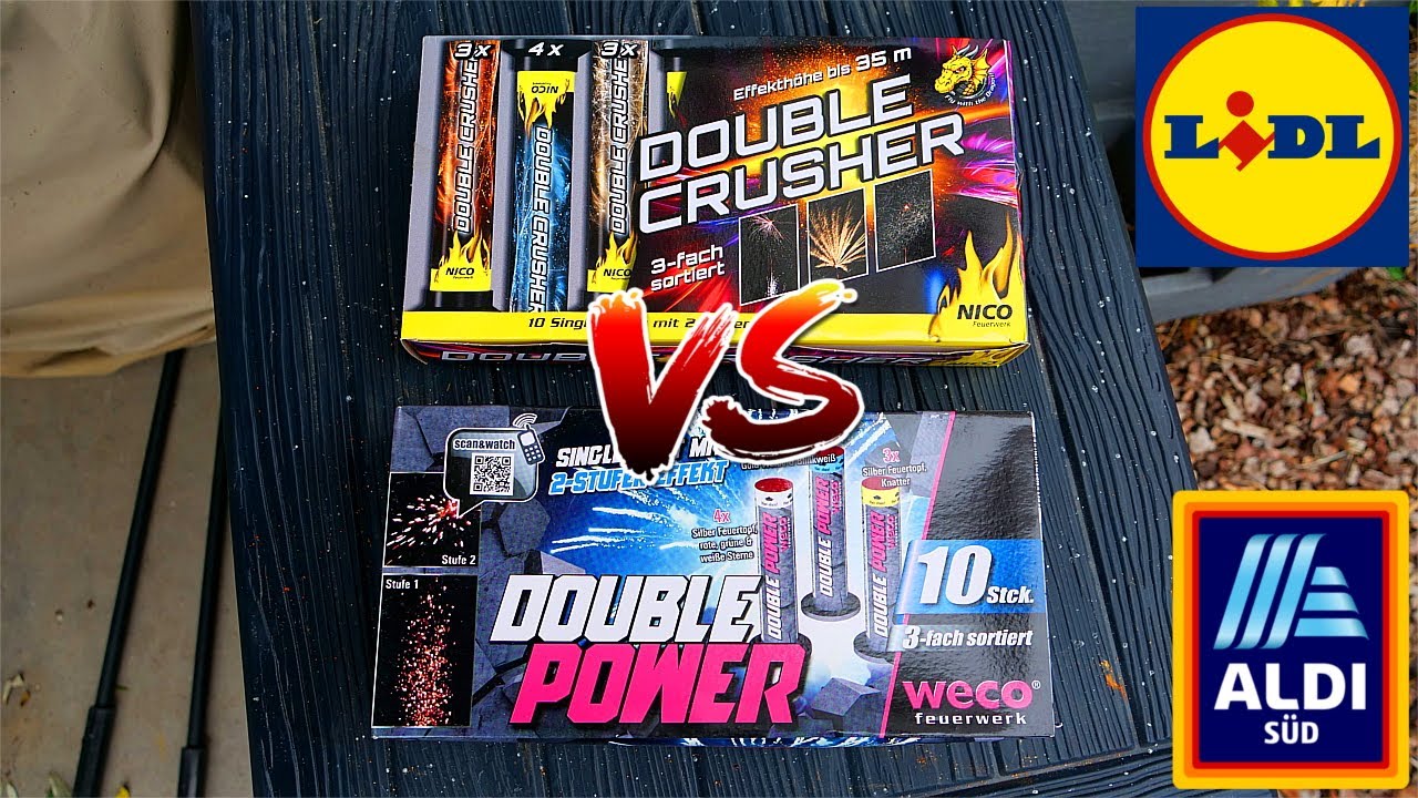 DOUBLE CRUSHER VS DOUBLE POWER BOMBENROHRE | Aldi VS Lidl