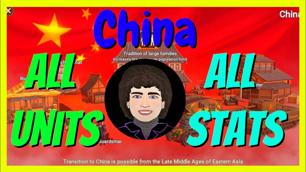 Китай — чат со статистикой | Выбор войны — все характеристики юнитов Китая