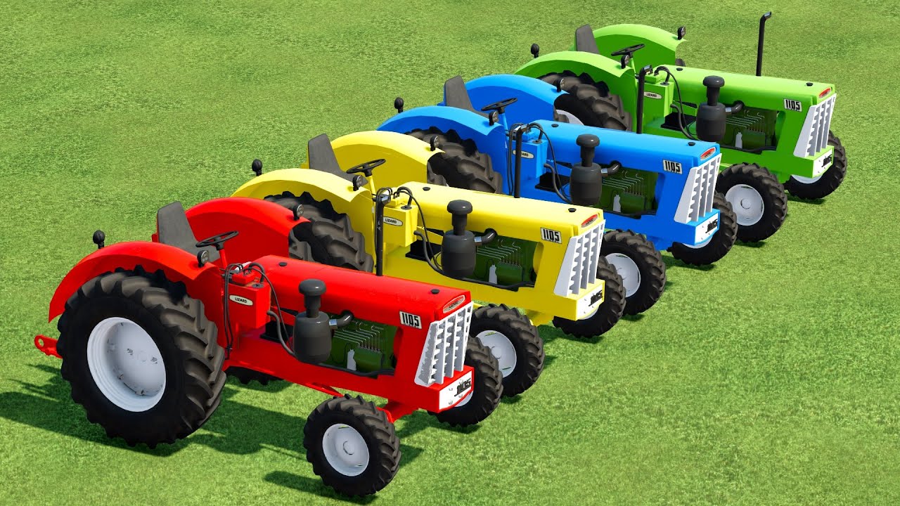 LAND OF COLORS - TRANSPORTING and LIMING with COLORED TRACTORS -  Farming Simulator 22