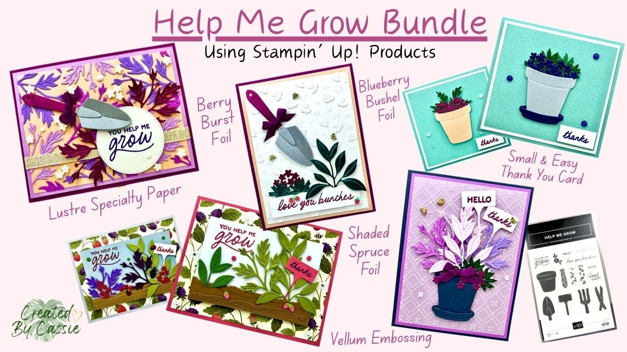 Stampin’ Up Grow With Me Tutorial | Garden Inspired Handmade Cards  [Episode 80]