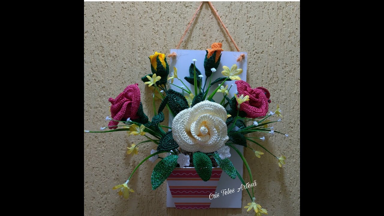 Arranjo de Rosas em Crochê Parte 01 #semprecirculo