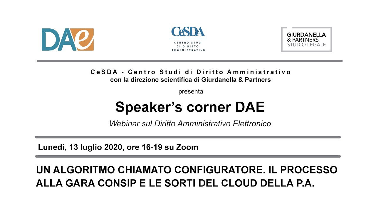 14 Relatore: Sonia Montegiove. Il processo alla gara Consip e le sorti del cloud della P.A.