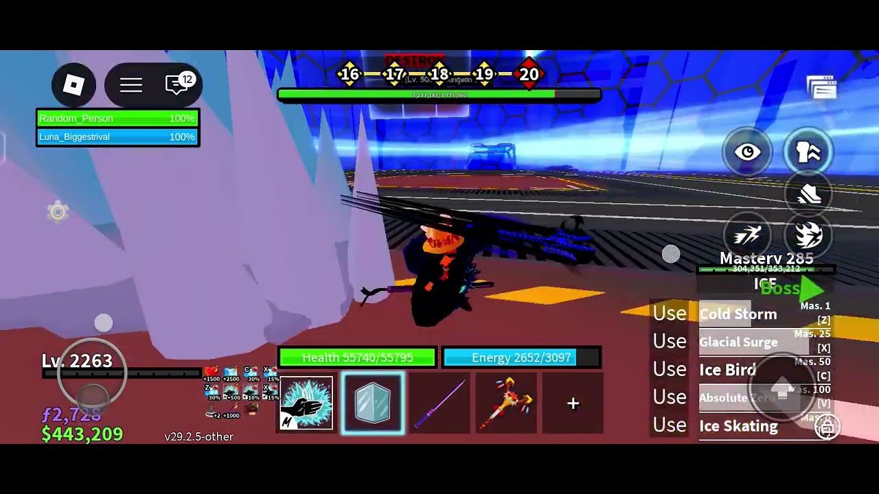 Defeating Zero [Dungeon boss] in blox fruits with exploiter