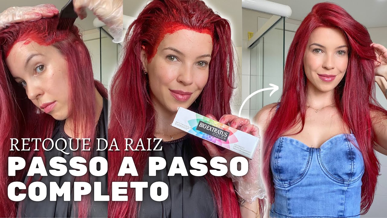 PASSEI a COR 8.66 com a OX 30 na Raiz do meu CABELO VERMELHO | Fiz Umectação junto!