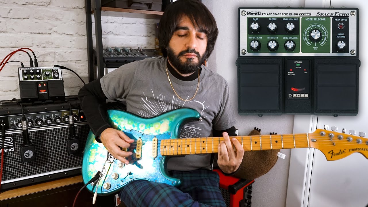 BOSS RE-20 Space Echo | ROLAND JC-22 Amp // ALL SOUNDS IN STEREO
