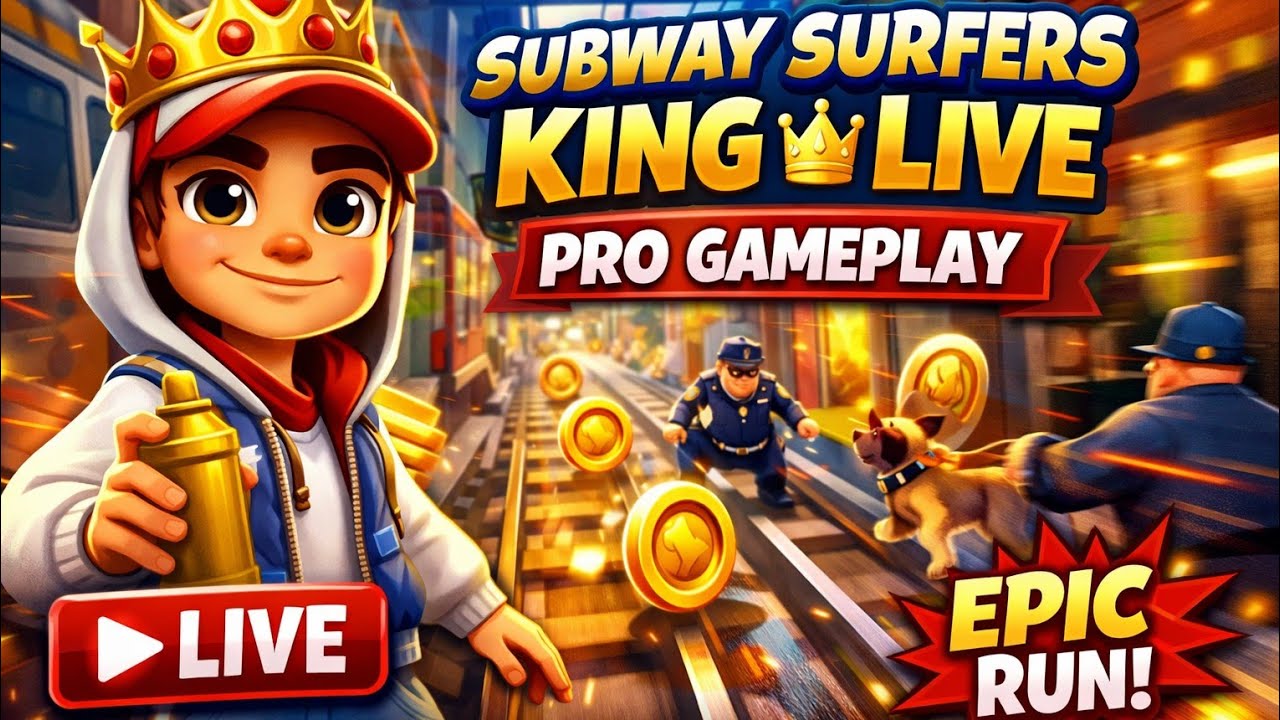 Subway Surf 🚇 King 👑 Live Pro Gameplay 🎮