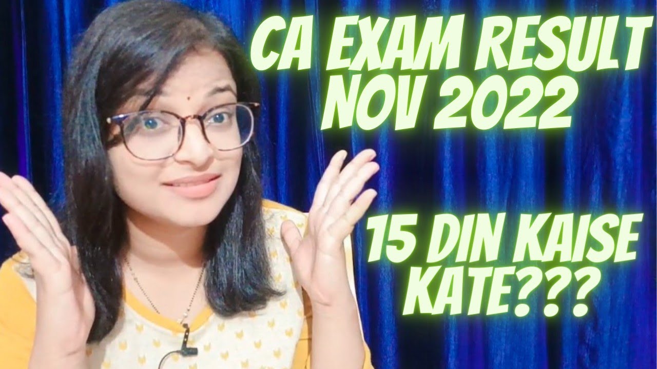 CA Exam Result Nov 2022 || CA Final || CA Inter