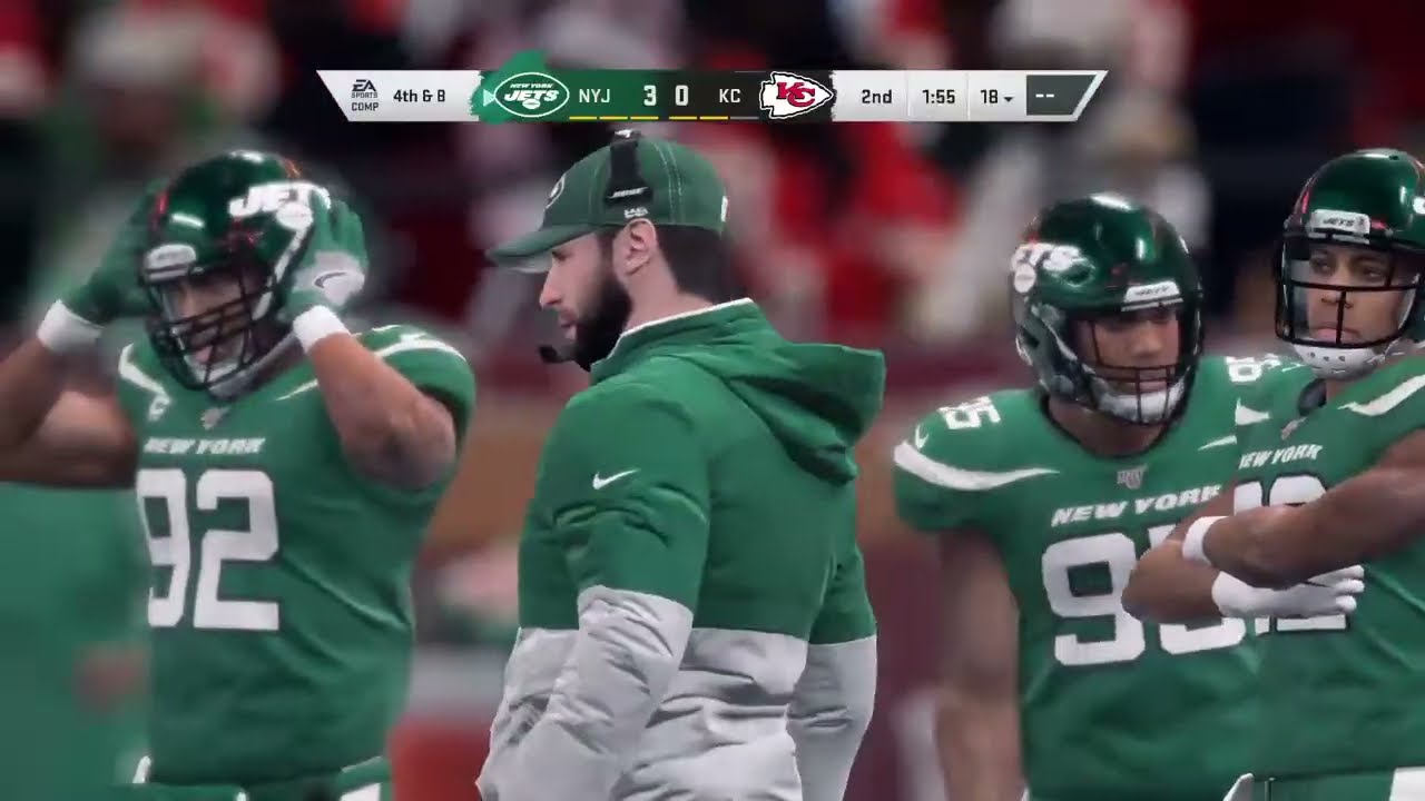 Madden NFL 20 jets vs chiefs (CPU vs CPU)