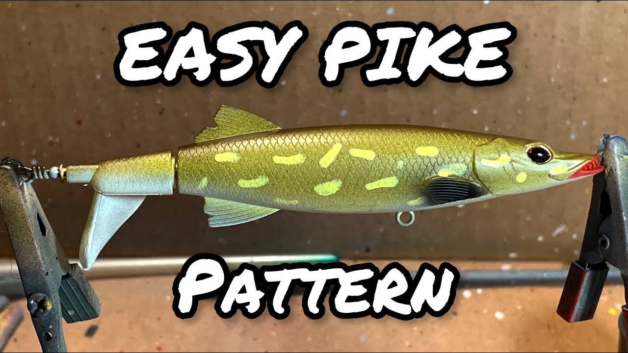Airbrush a Pike Pattern Easy!  Lure Painting How-To