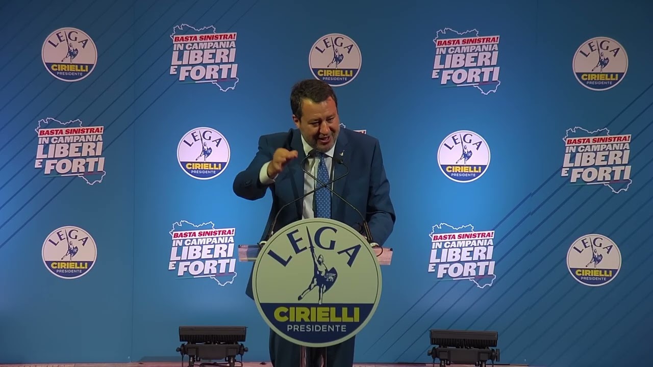 MATTEO SALVINI ALLA PRESENTAZIONE DEI CANDIDATI LEGA IN CAMPANIA (NAPOLI, 26/10/2025)
