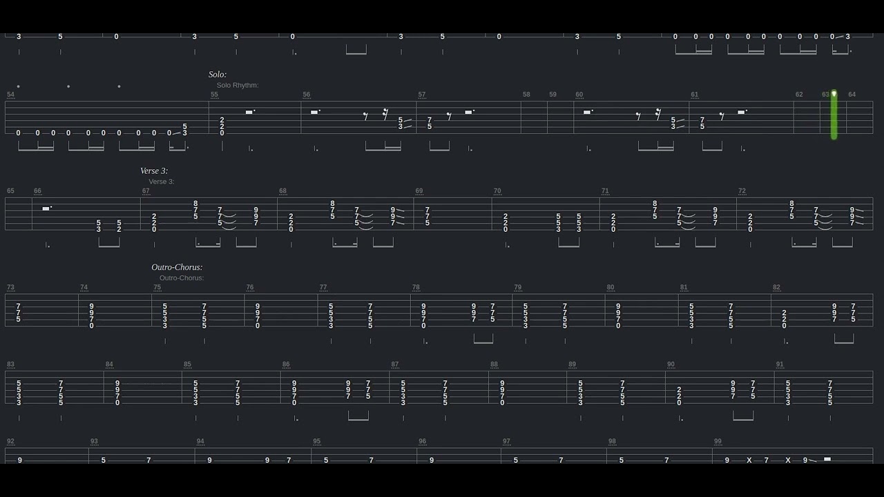 Number 1 Tab by Manowar + Guitar only + Guitar tab