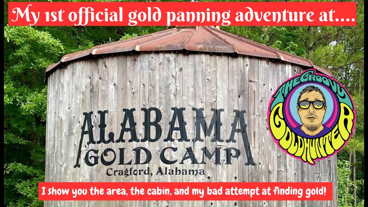 My 1st trip to the Alabama Gold Camp! I show you the area , the cabin I stayed in,  and pan for gold