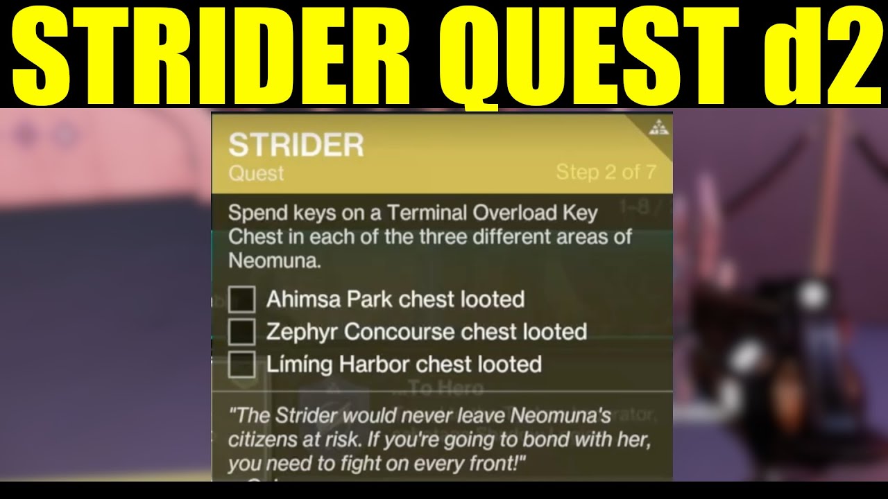 spend keys on terminal overload key chest in three different areas of neomuna | Destiny 2 Strider