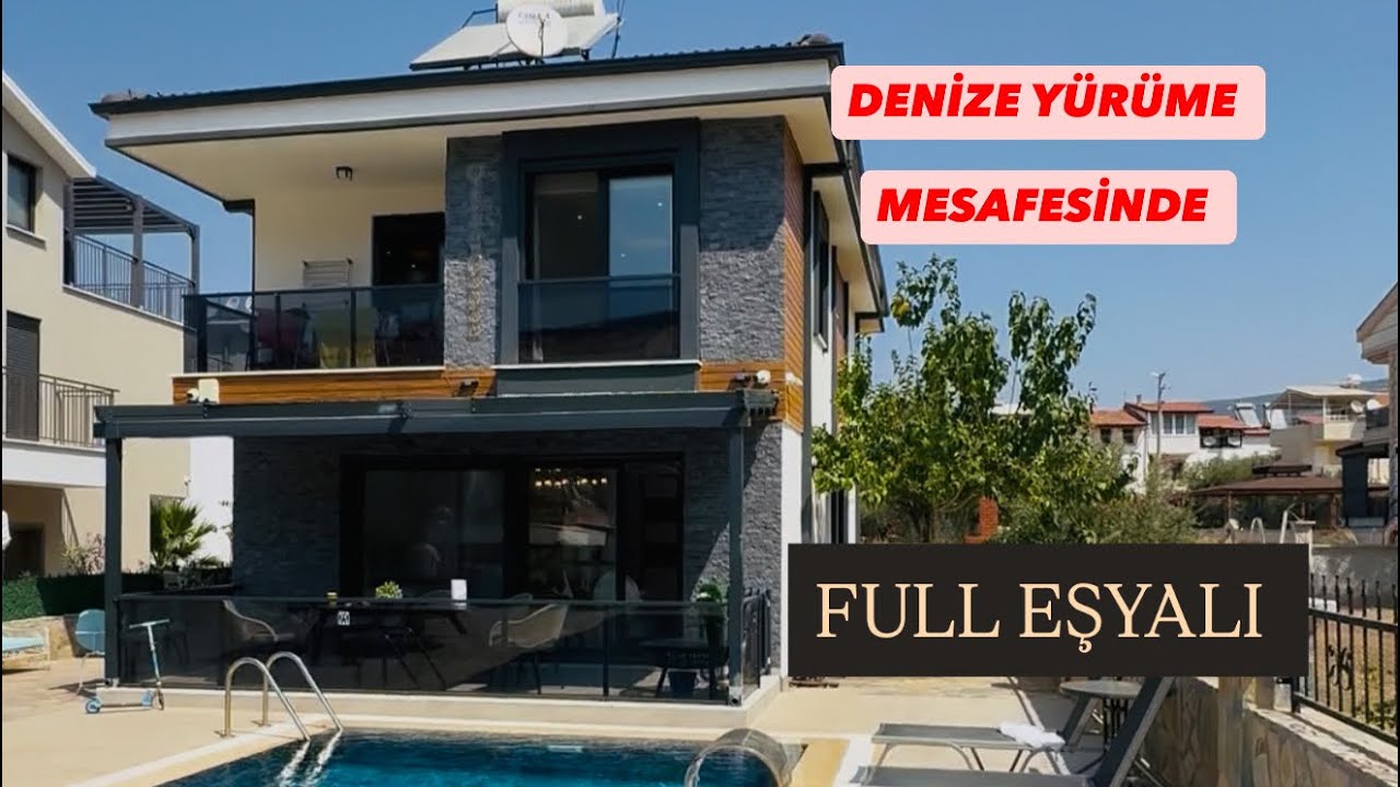 ‼️KAPORA ALINDI ‼️‼️DİDİM AKBÜKTE DENİZE SADECE 580 METRE UZAKLIKTA FULL ESYALI VİLLA  #akbük 
