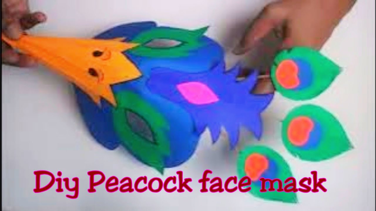 How to Make Peacock Mask/ DIY Peacock Face Mask/ Paper Craft