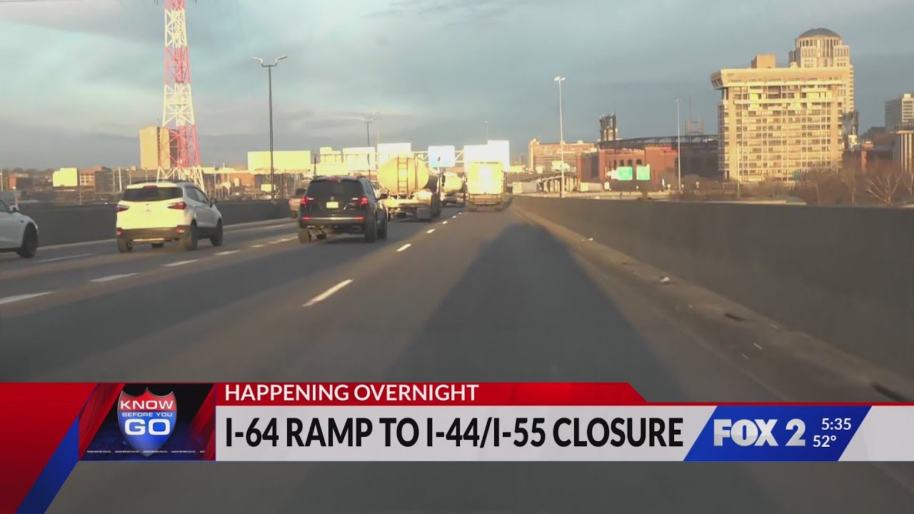 MoDOT to close WB I-64 ramp to WB I-44/SB I-55 overnight Thursday
