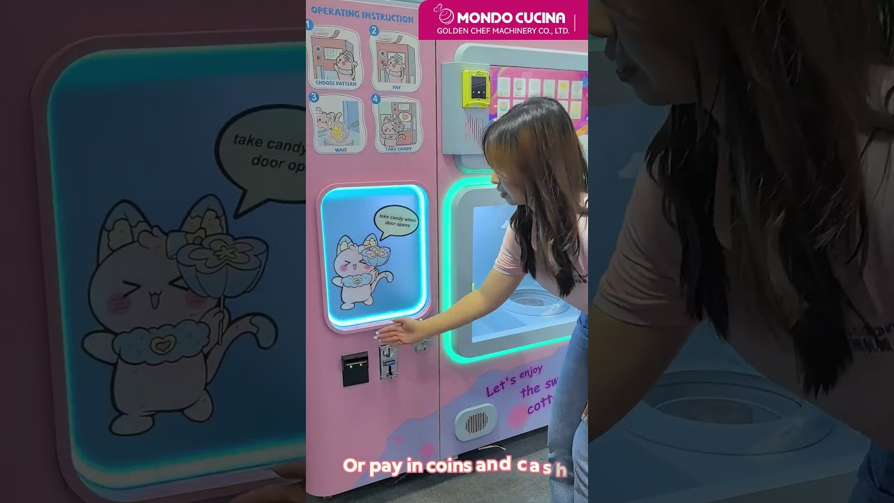 Commercial Floss Making Machine Automatic Cotton Candy Vending Machine - Mondo Cucina