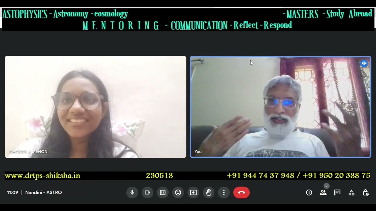 230518 Mentoring   Communication   Reflect   Respond   MASTERS Physics   ASTRO   Student   DrTPS